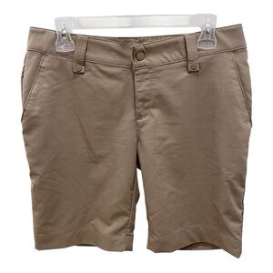 Under Armour Women’s Size 6 Khaki Golf Shorts Snap Back Pockets